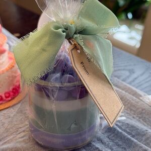Purple and Green Scented Candle 6 oz